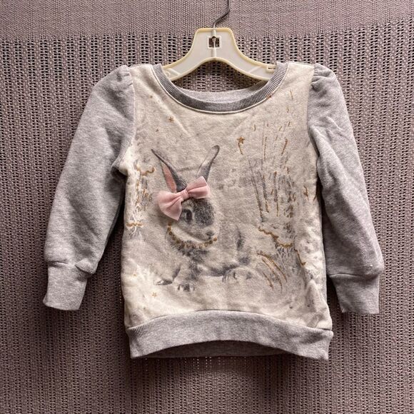 Toddler girls epic threads bunny with bow and gold glitter sweatshirt - Picture 1 of 3